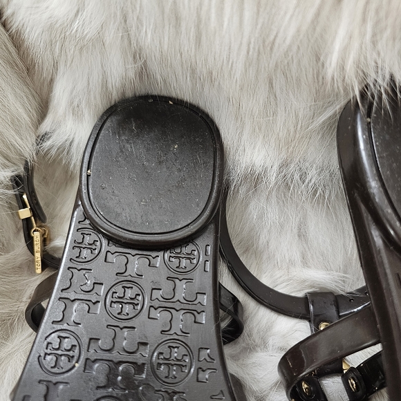 Tory Burch Jelly Vaughn Black Gladiator Sandals Sz 7.5 - Picture 9 of 9